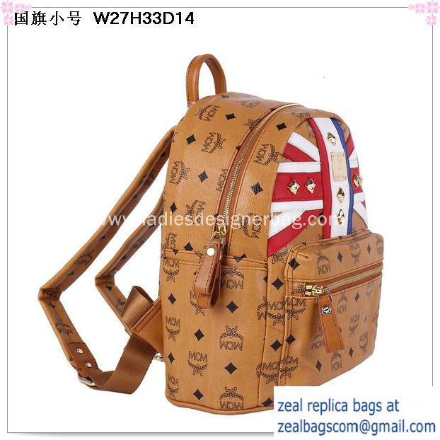 High Quality Replica Hot Sale MCM Small Flag of UK Backpack MC5173S Wheat